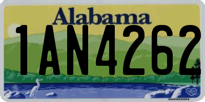 AL license plate 1AN4262