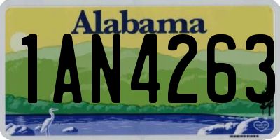 AL license plate 1AN4263