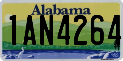 AL license plate 1AN4264