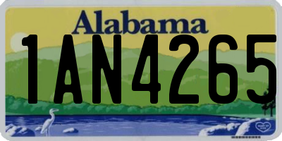 AL license plate 1AN4265
