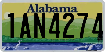 AL license plate 1AN4274