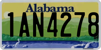 AL license plate 1AN4278