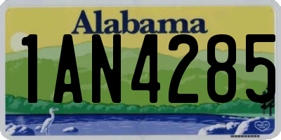 AL license plate 1AN4285