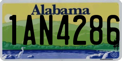 AL license plate 1AN4286