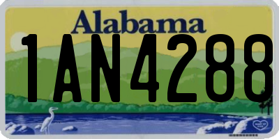 AL license plate 1AN4288