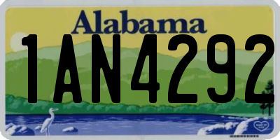 AL license plate 1AN4292