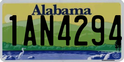 AL license plate 1AN4294