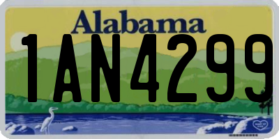 AL license plate 1AN4299