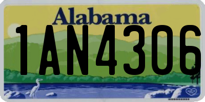 AL license plate 1AN4306
