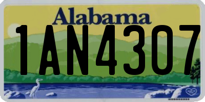 AL license plate 1AN4307