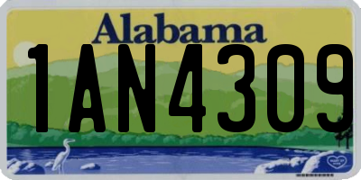 AL license plate 1AN4309