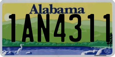 AL license plate 1AN4311