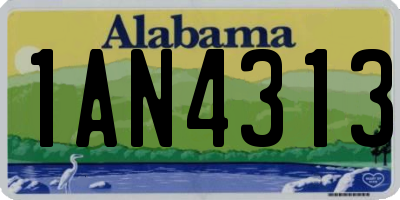 AL license plate 1AN4313