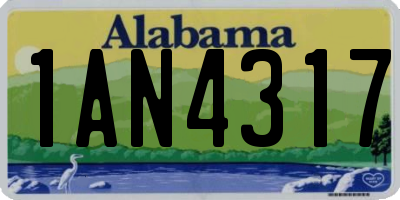AL license plate 1AN4317