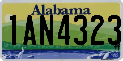 AL license plate 1AN4323
