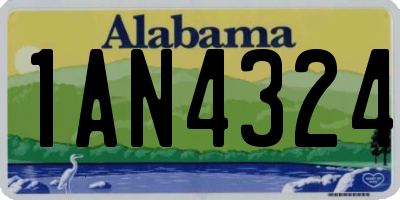 AL license plate 1AN4324