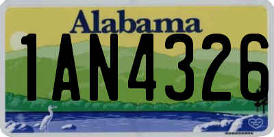 AL license plate 1AN4326