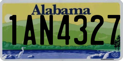 AL license plate 1AN4327