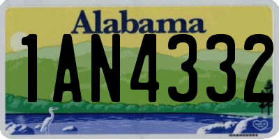 AL license plate 1AN4332