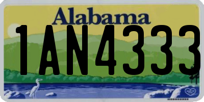 AL license plate 1AN4333