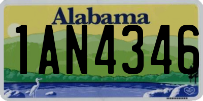 AL license plate 1AN4346