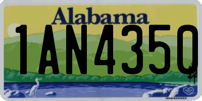 AL license plate 1AN4350
