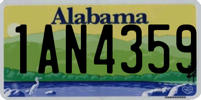 AL license plate 1AN4359