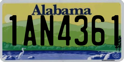 AL license plate 1AN4361