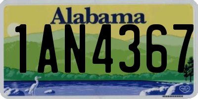 AL license plate 1AN4367