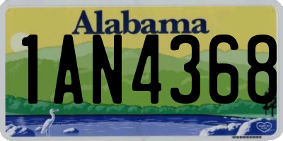 AL license plate 1AN4368