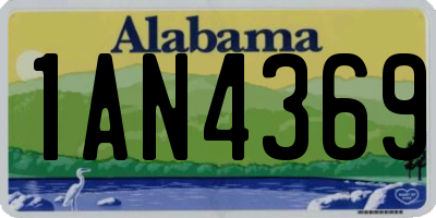 AL license plate 1AN4369