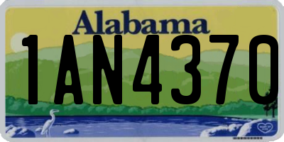 AL license plate 1AN4370