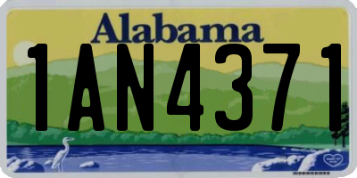 AL license plate 1AN4371