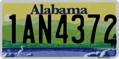 AL license plate 1AN4372