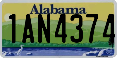 AL license plate 1AN4374