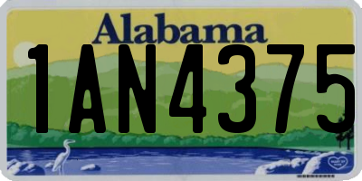 AL license plate 1AN4375