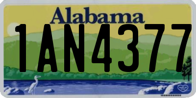 AL license plate 1AN4377