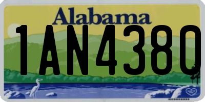 AL license plate 1AN4380