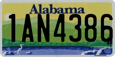 AL license plate 1AN4386