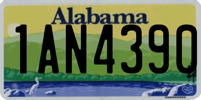 AL license plate 1AN4390