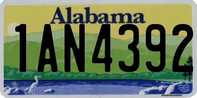 AL license plate 1AN4392