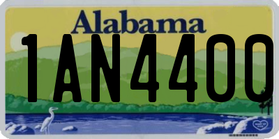 AL license plate 1AN4400