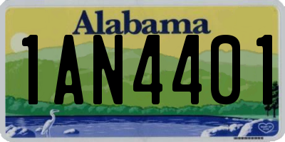 AL license plate 1AN4401