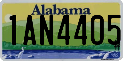 AL license plate 1AN4405