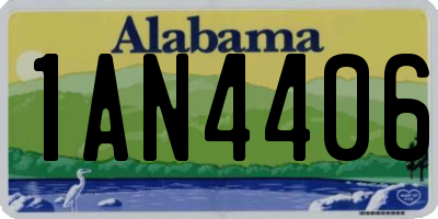 AL license plate 1AN4406