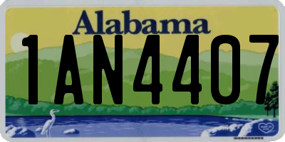 AL license plate 1AN4407