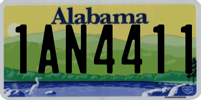 AL license plate 1AN4411