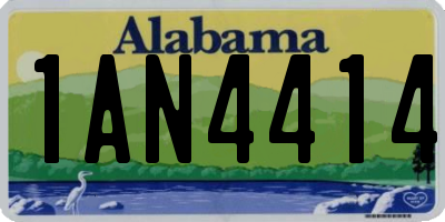 AL license plate 1AN4414
