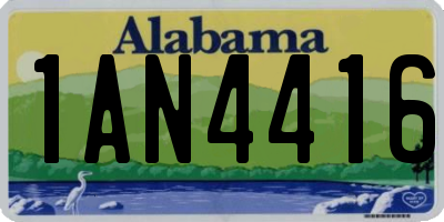 AL license plate 1AN4416