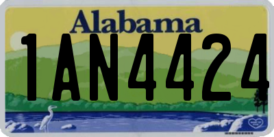 AL license plate 1AN4424